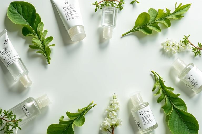 Clean beauty formulations with natural ingredients and transparency